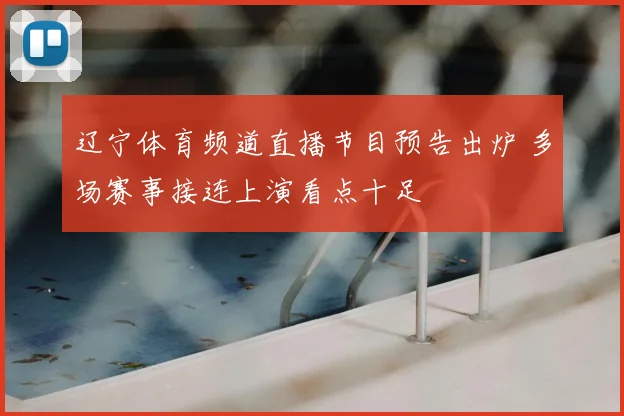 辽宁体育频道直播节目预告出炉 多场赛事接连上演看点十足